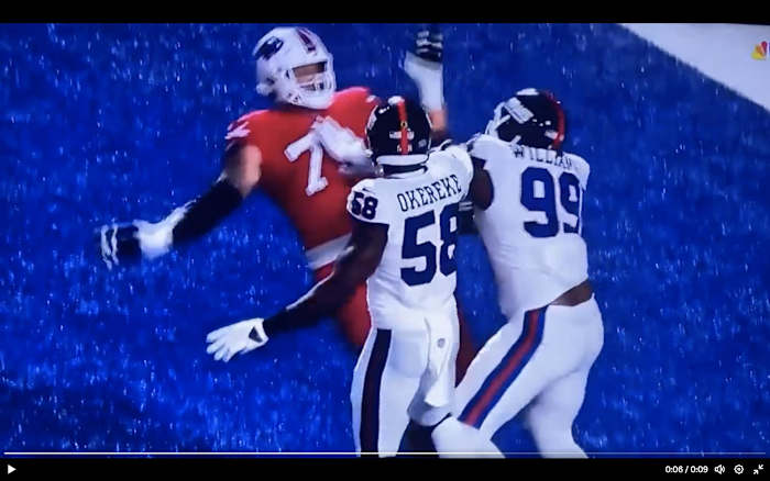 Screenshot of the fight on Sunday night.